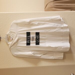 LuLaRoe Feel the Love Hoodie Long Sleeve Shirt L